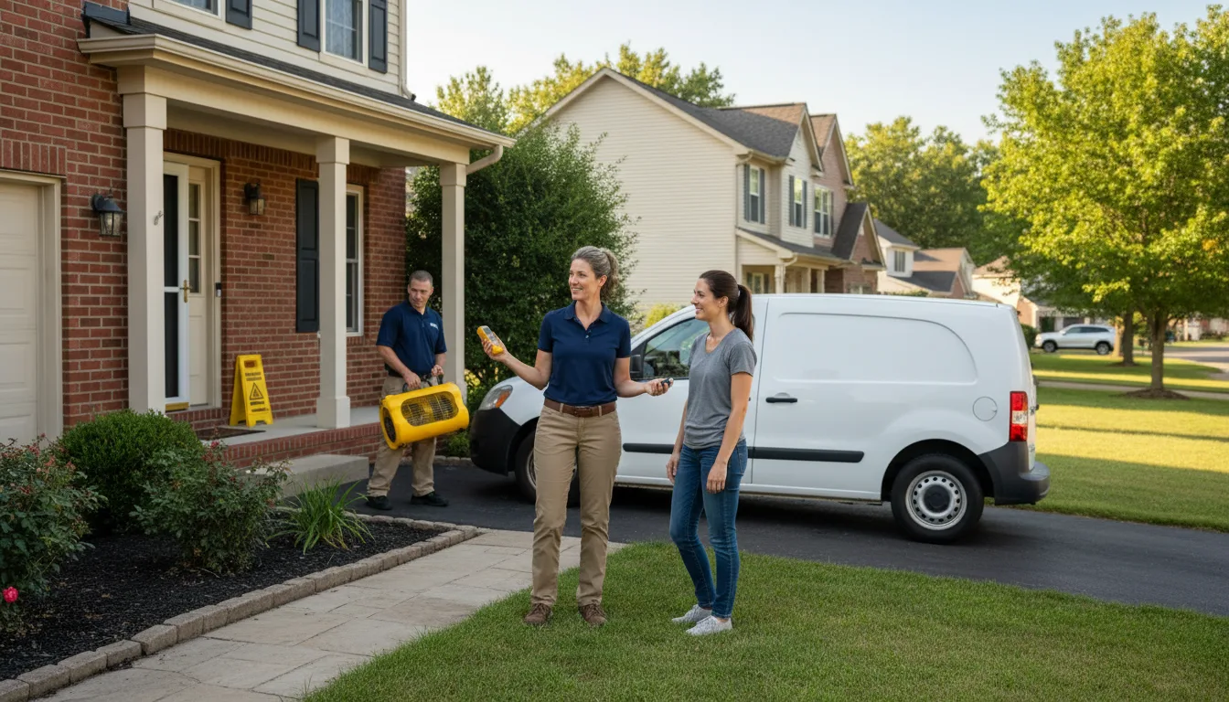 Water restoration image for Dehumidification And Cleanup Services in Highland, OH